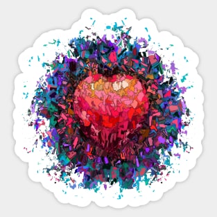 Heart explosion Sticker